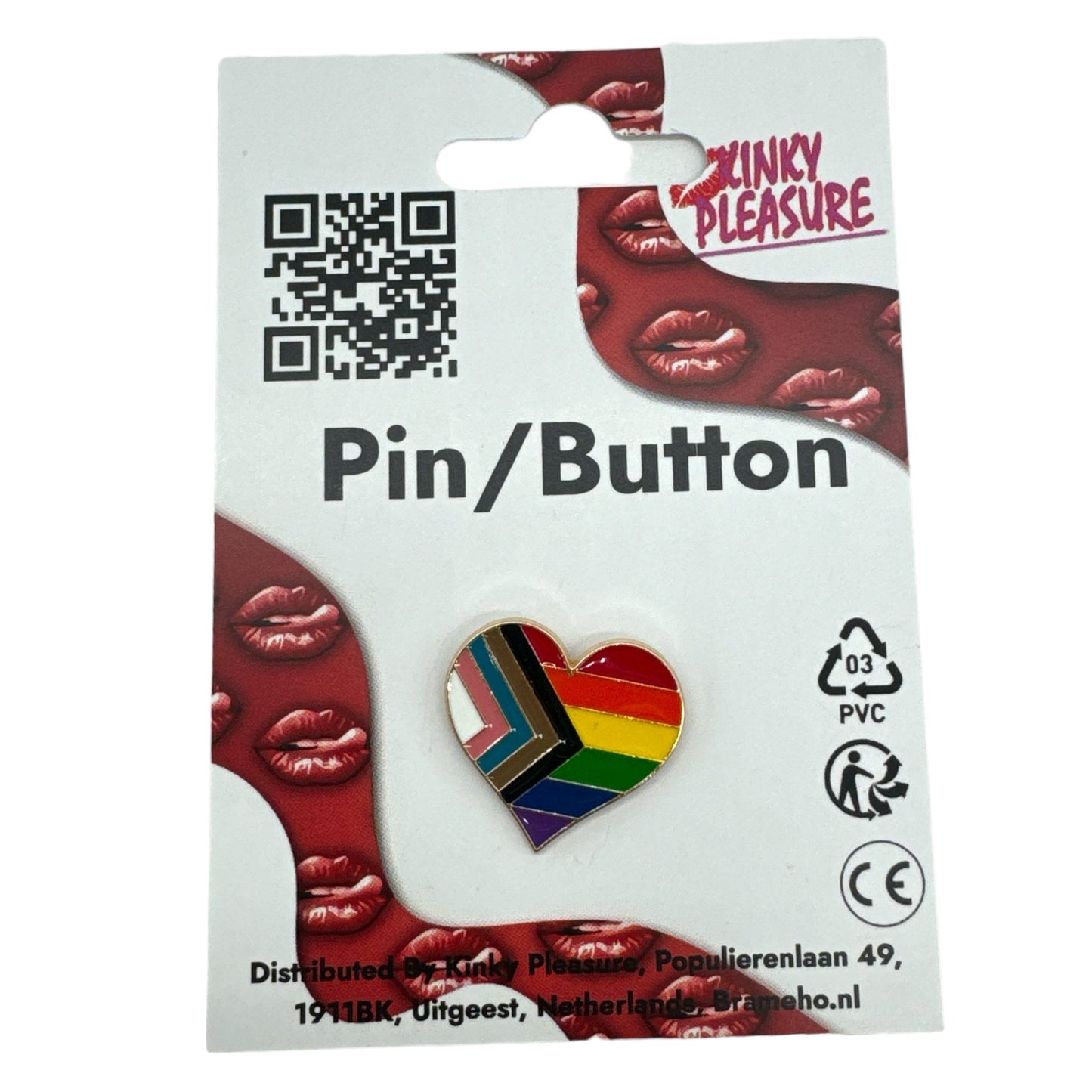 LHBTQ+ Badges Pin/Button - Flag, Hartje, Plate