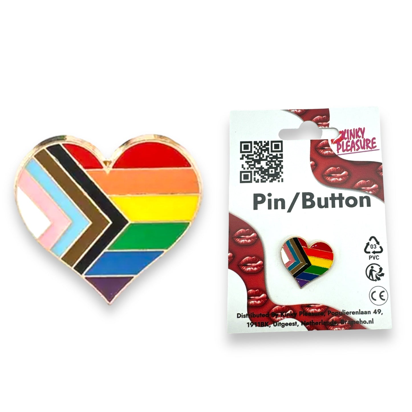 LHBTQ+ Badges Pin/Button - Flag, Hartje, Plate