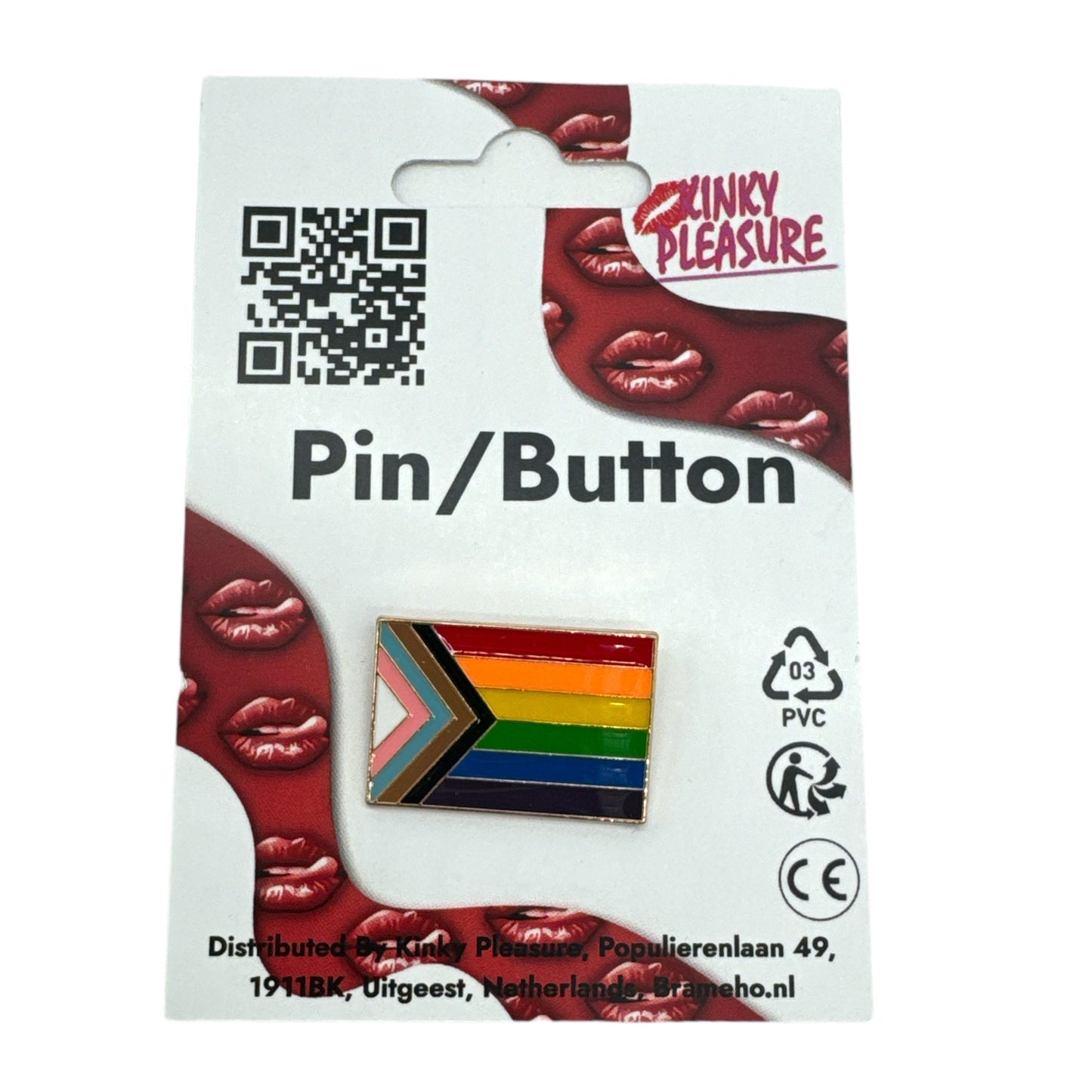 LHBTQ+ Badges Pin/Button - Flag, Hartje, Plate