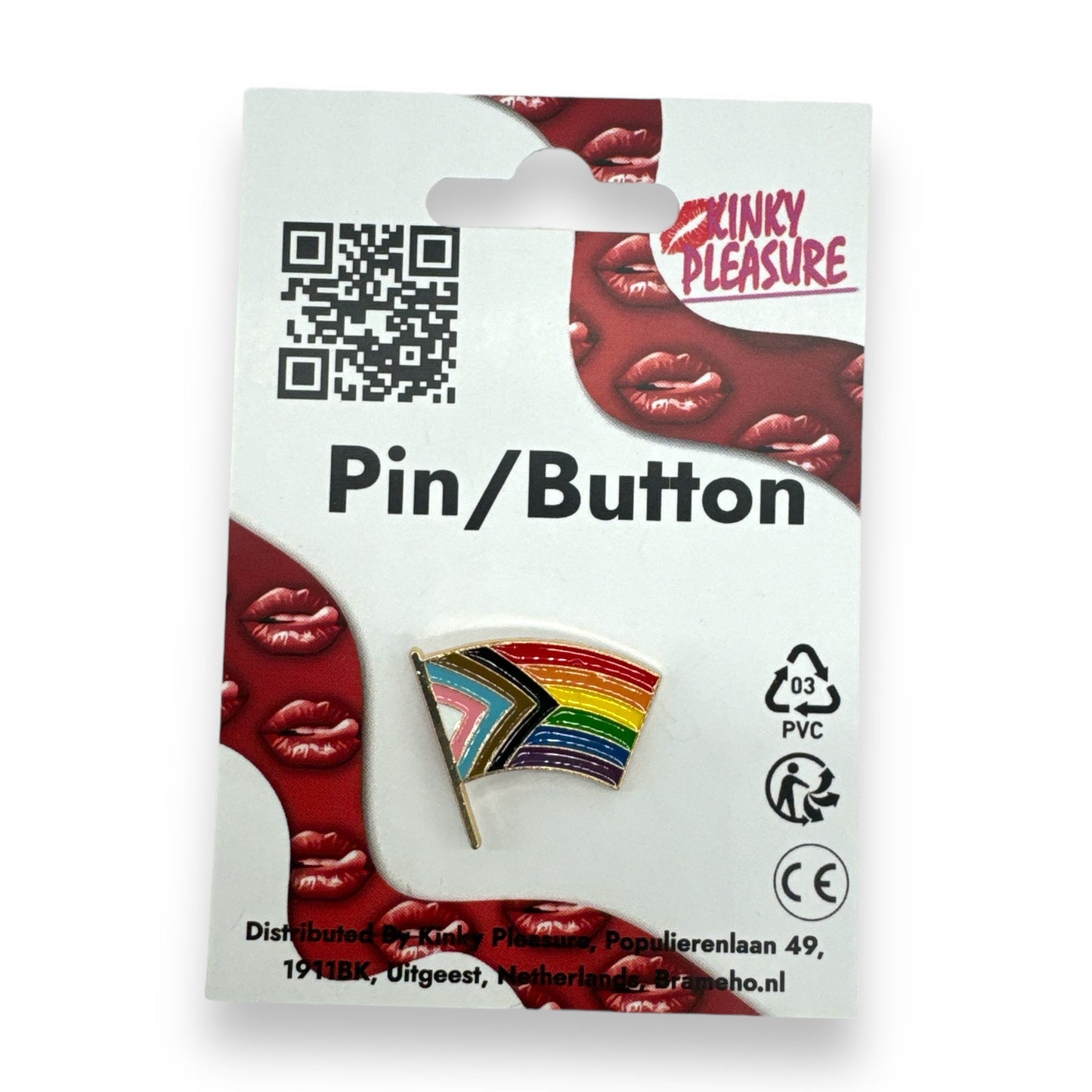 LHBTQ+ Badges Pin/Button - Flag, Hartje, Plate