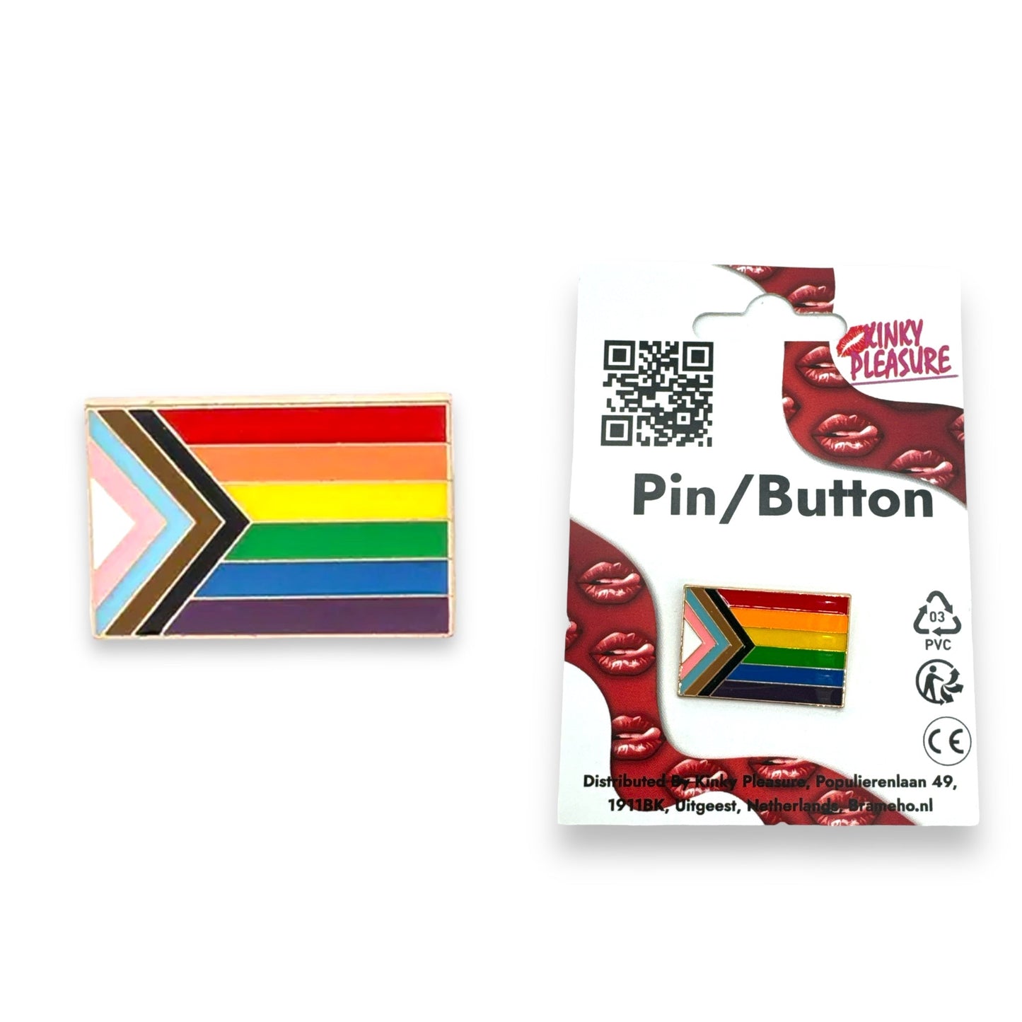 LHBTQ+ Badges Pin/Button - Flag, Hartje, Plate