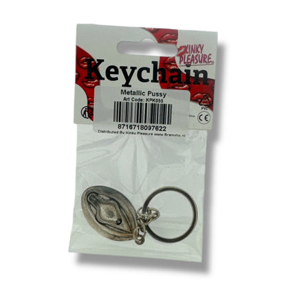 Zilveren Sleutelhanger Vulva – Erotische Sleutelhanger Metaal – Vagina Sleutelaccessoire
