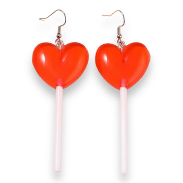 Oorbellen Lolly Hartje - PVC
