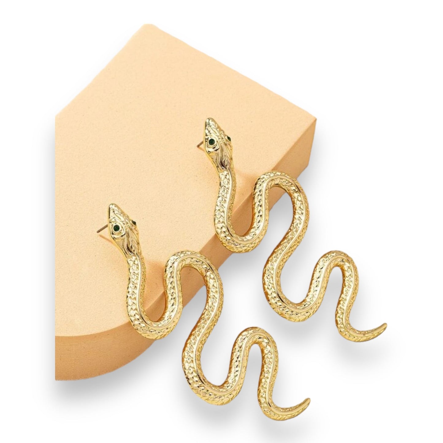 Gouden Slang Oorbellen - 8.4 cm
