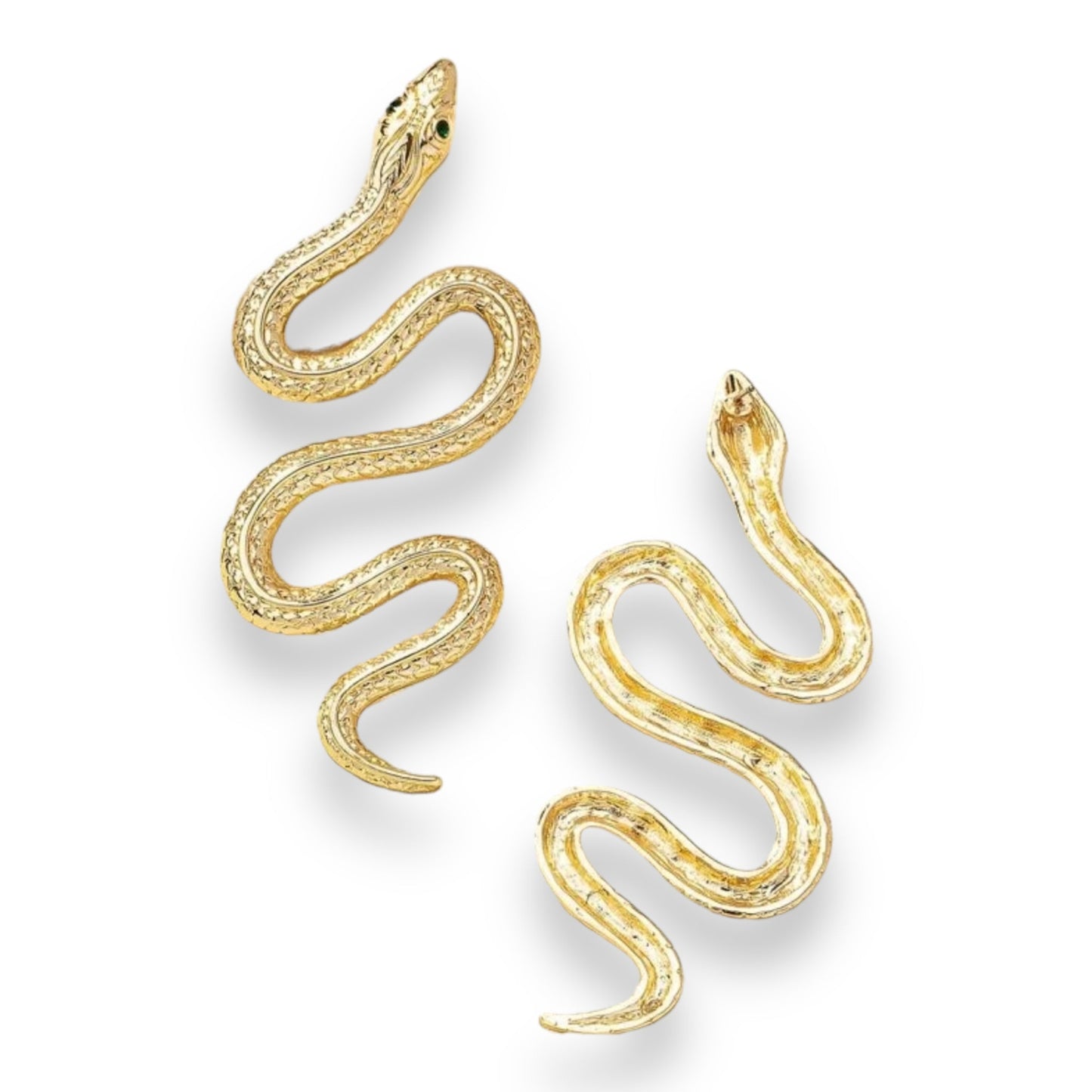 Gouden Slang Oorbellen - 8.4 cm