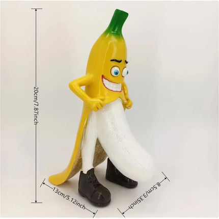 Grappig Bananenbeeldje - 20cm Decoratief Standbeeld