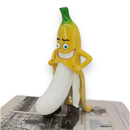 Grappig Bananenbeeldje - 20cm Decoratief Standbeeld