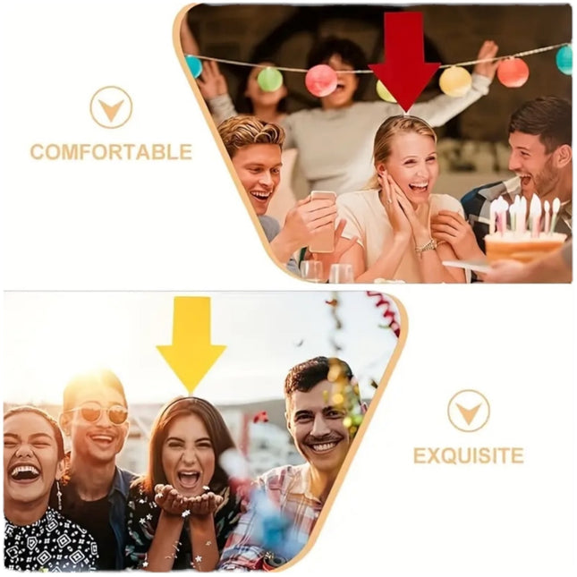 Haarband met Grote Gele Pijl – Grappige Party Accessoire