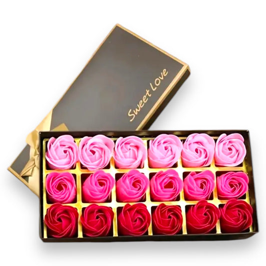Zeep Rozen Cadeauset Deluxe - 18 Stuks
