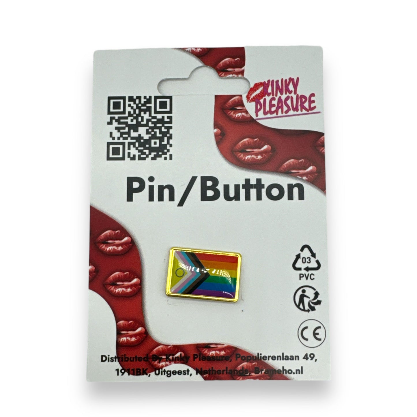 LHBTQ+ Badges Pin/Button - Flag, Hartje, Plate