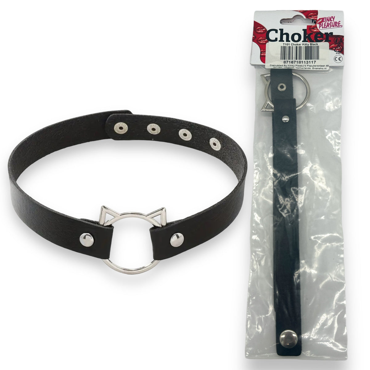 Choker Kitty Schwarz – verstellbar, 65 cm