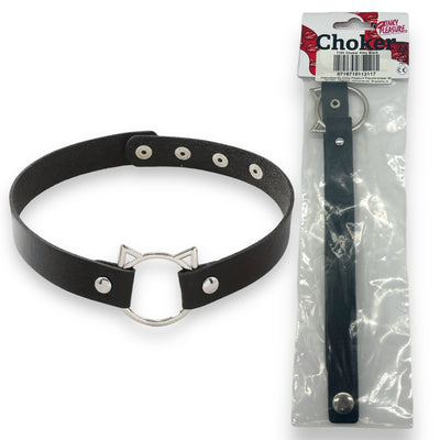 Choker Kitty Zwart - verstelbaar, 65 cm
