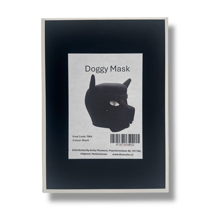 Pup Play Masker – Volledig Zwart Neopreen | Puppy Hood met Afneembare Snuit
