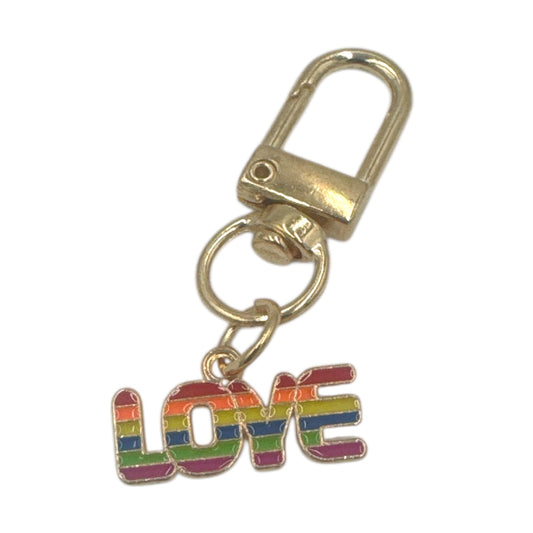 LOVE Sleutelhanger – Regenboog Pride Clip Hanger (Metaal)