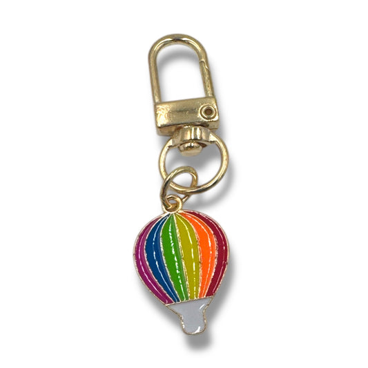 Regenboog Luchtballon Sleutelhanger – Pride Clip Hanger (Metaal)