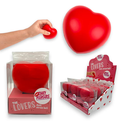 Stressbal Hartvorm Rood - los of per display van 12