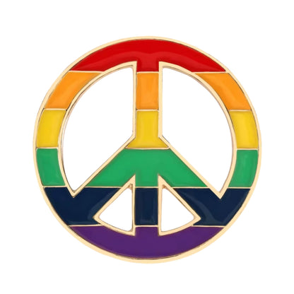 Regenboog Peace Teken Pin – Metalen Speldje Pride