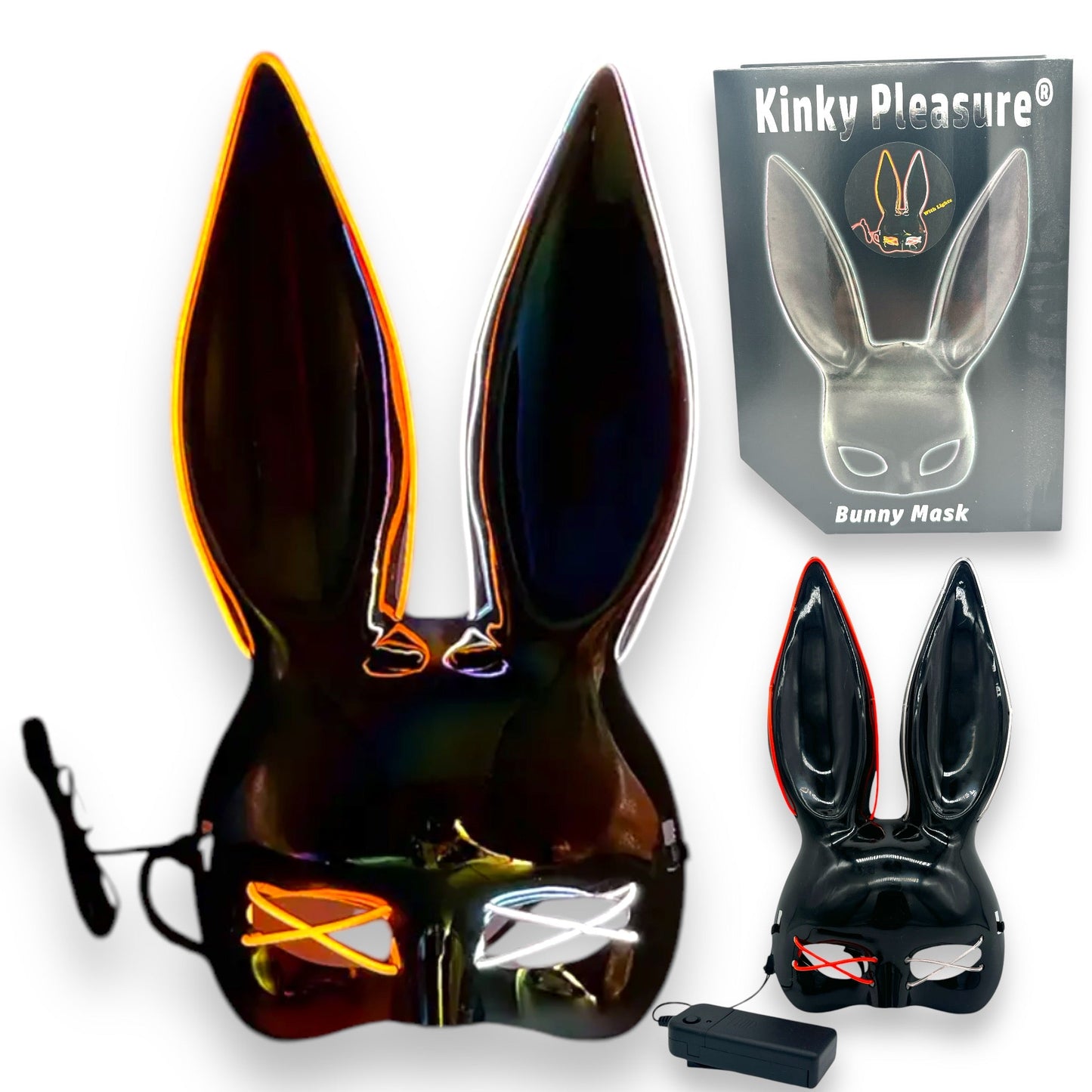 Kinky Pleasure® Bunny Masker met LED-verlichting - Verstelbaar en Opvallend