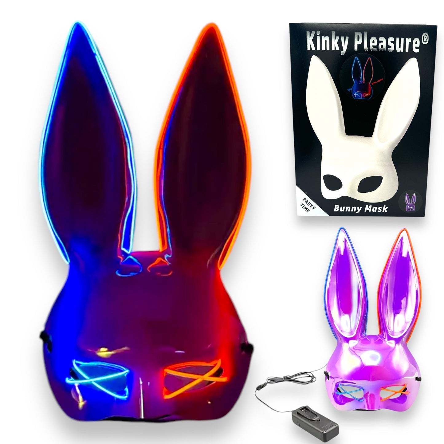Kinky Pleasure® Bunny Masker met LED-verlichting - Verstelbaar en Opvallend