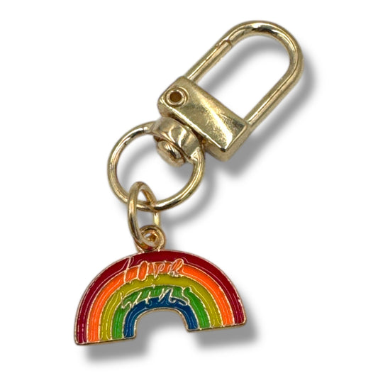 Love Wins Regenboog Sleutelhanger – Met Gouden Clip (Metaal)