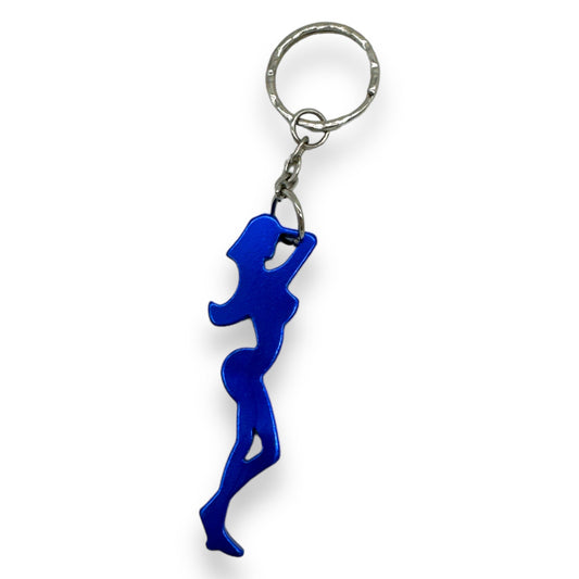 Sexy Flesopener Sleutelhanger – Blauw