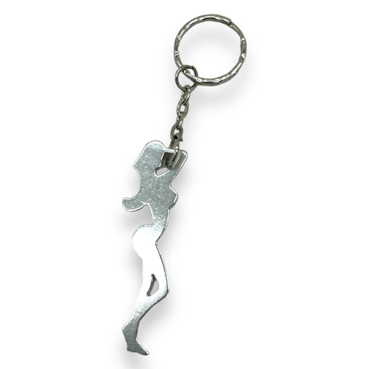 Sexy Flesopener Sleutelhanger – Silver
