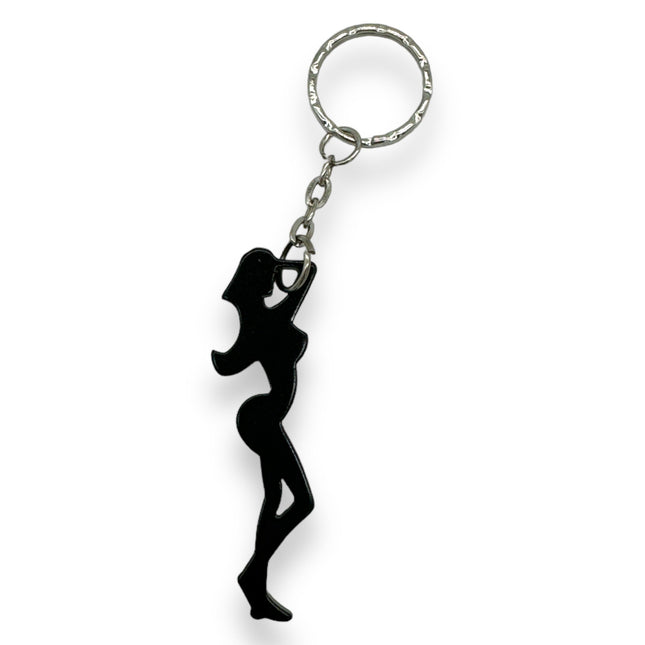 Sexy Flesopener Sleutelhanger – Zwart