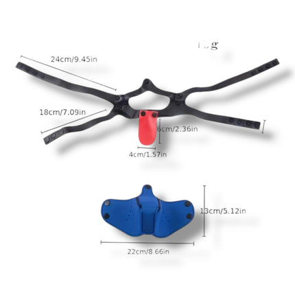Blauw Puppy Play masker – Fetish pup masker met tong & boekverpakking (18+)