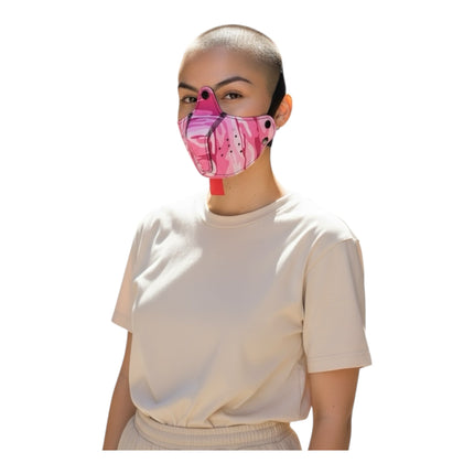 Roze Puppy Play masker – Speels fetish pup masker met tong (18+)