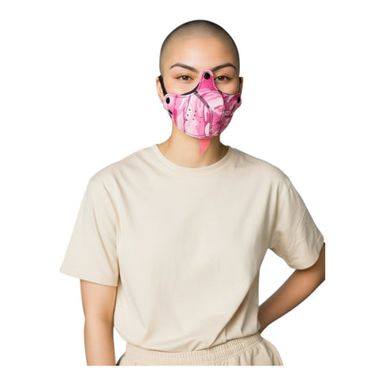 Roze Puppy Play masker – Speels fetish pup masker met tong (18+)