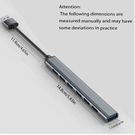 Aluminium USB 3.0 Hub met 7 Poorten – Supersnelle Dataoverdracht