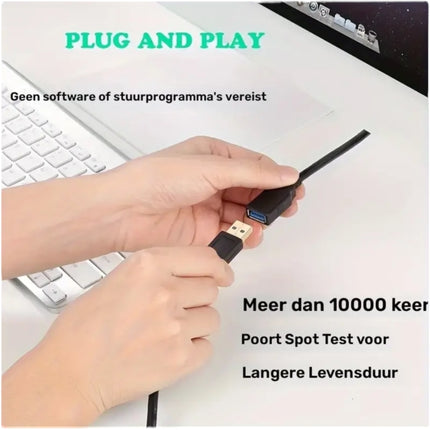 USB 3.0 Verlengkabel 2 Meter – Mannetje naar Vrouwtje