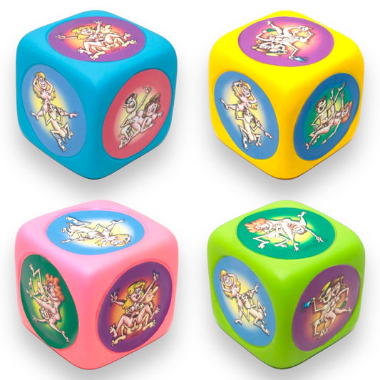 Grote Cartoon Seksdobbelstenen - Multicolor - 15 cm