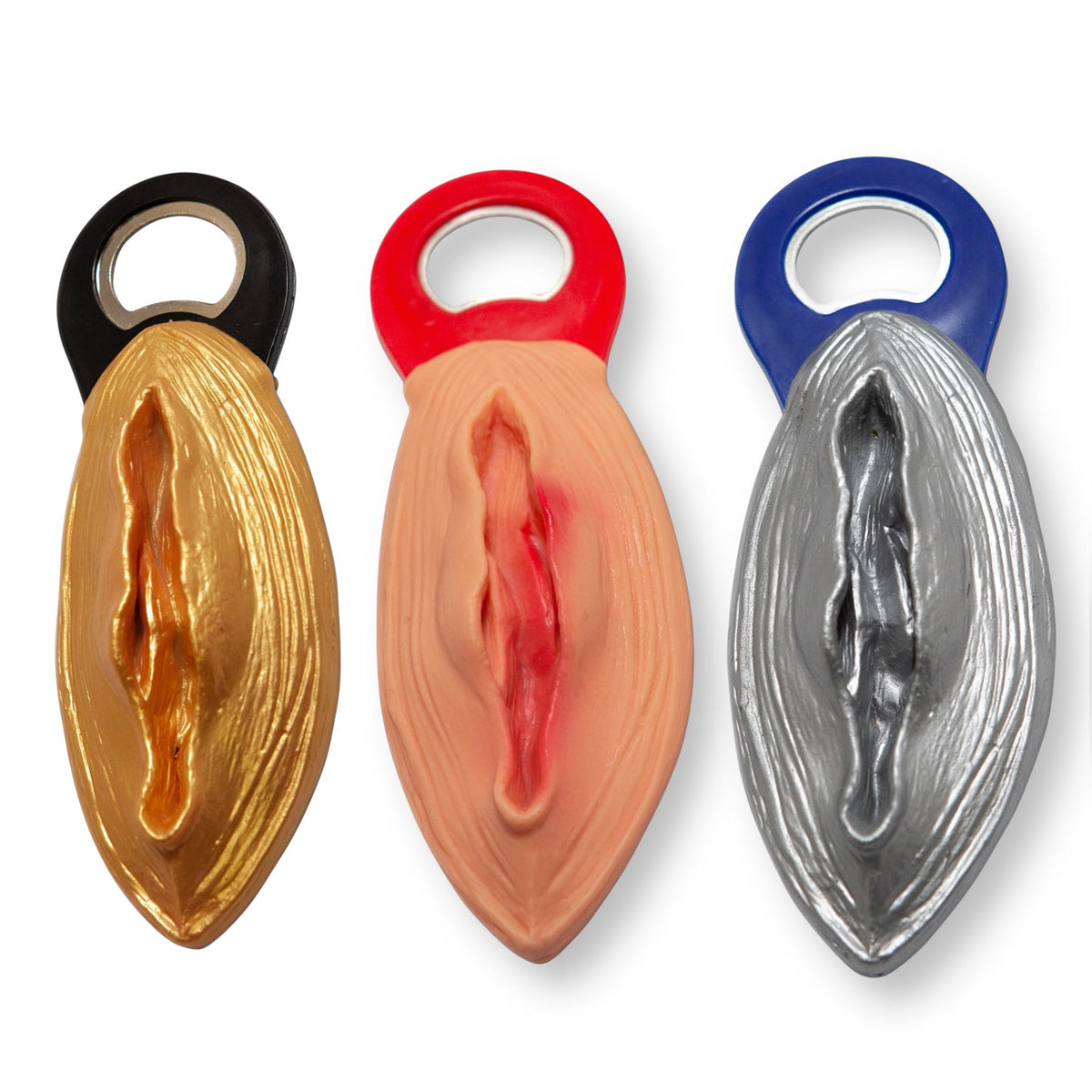 Flaschenöffner in Vaginaform – 3 Farben