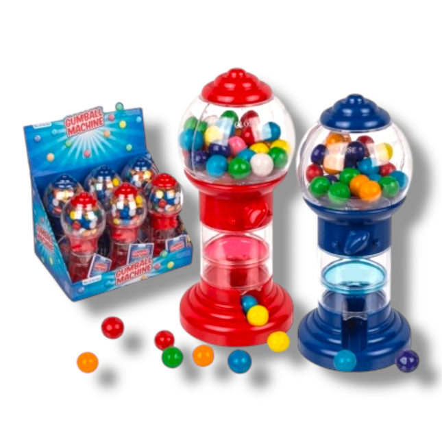 Mini Kauwgomballen Automaat 6 Stuks – Rood & Blauw | Snoepautomaat met Displayverpakking