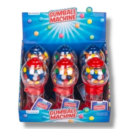 Mini Kauwgomballen Automaat 6 Stuks – Rood & Blauw | Snoepautomaat met Displayverpakking
