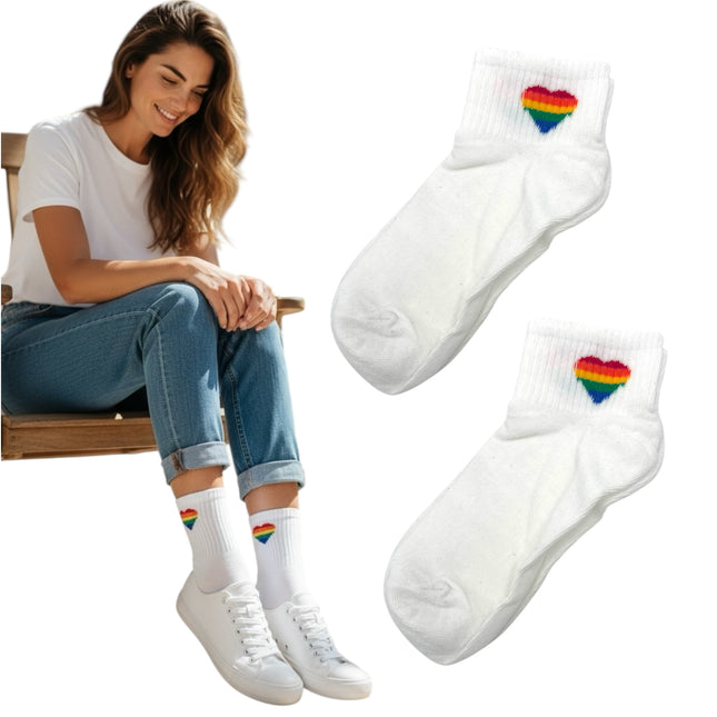 Regenboog Sokken - One Size - 5 Modellen
