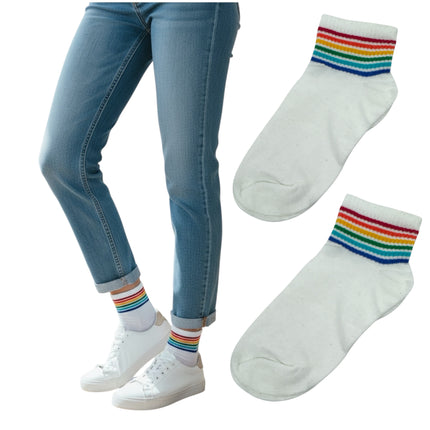 Regenboog Sokken - One Size - 5 Modellen