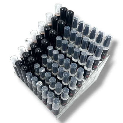 Trapdisplay Acryl Transparant met Zwarte Onderkant – 6 Treden