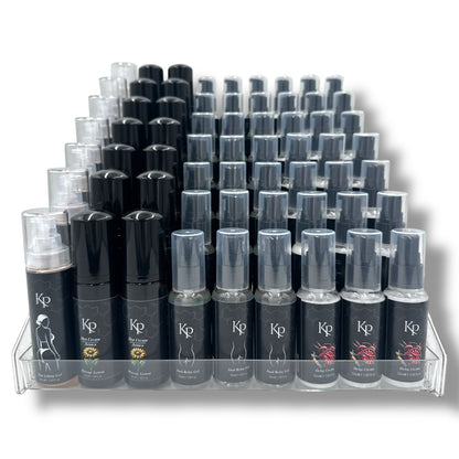 Trapdisplay Acryl Transparant met Zwarte Onderkant – 6 Treden