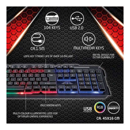 No Fear Gaming Toetsenbord - QWERTY - USB | Hoogwaardig Gaming Keyboard voor Gamers