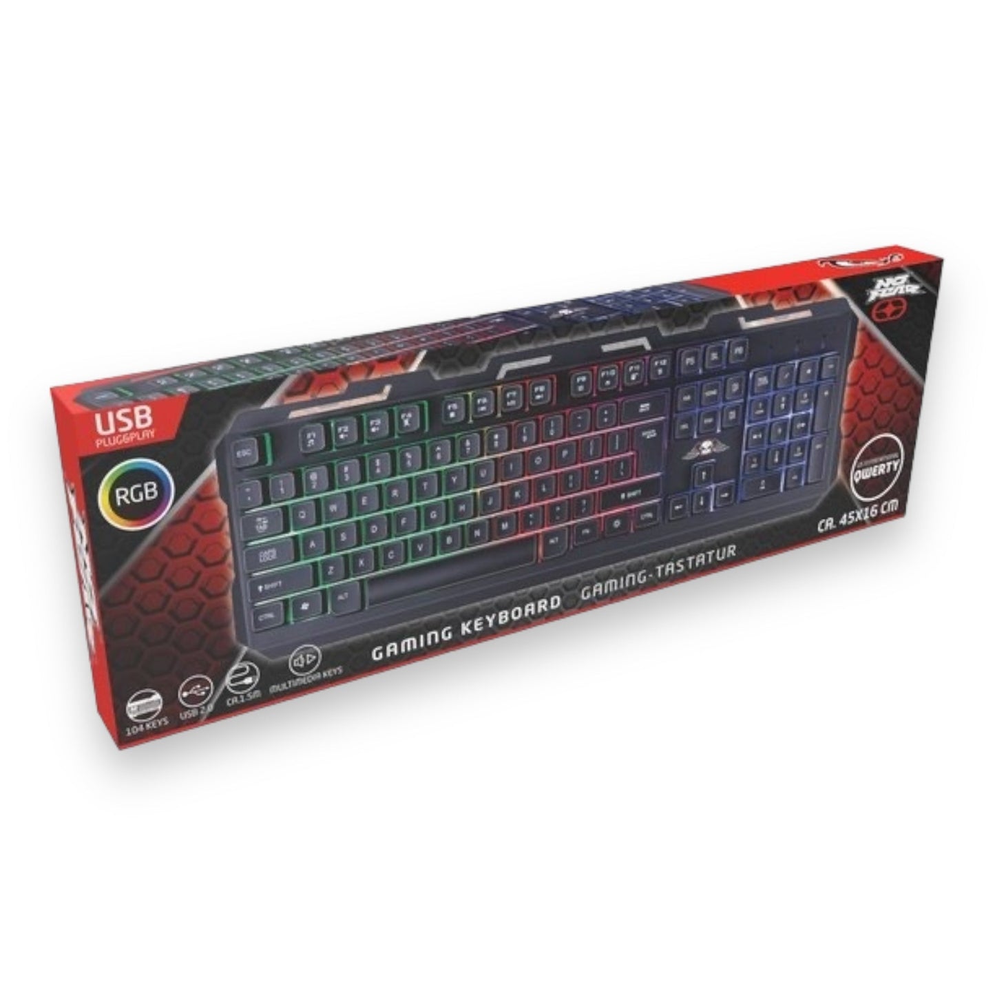 No Fear Gaming Toetsenbord - QWERTY - USB | Hoogwaardig Gaming Keyboard voor Gamers