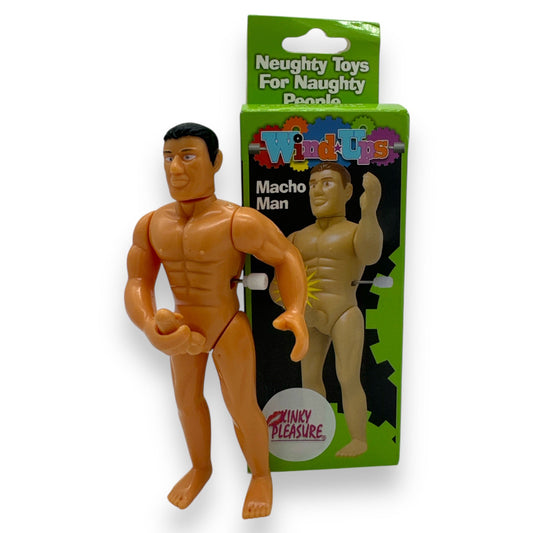 Opwindbare Macho Man - 2 Modellen Beschikbaar - Grappige Feestaccessoire