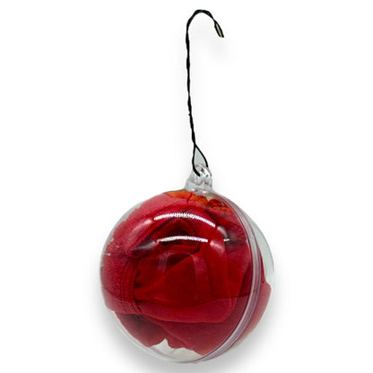 Kerstbal met Rode Slip Binnenin - Uniek Cadeau