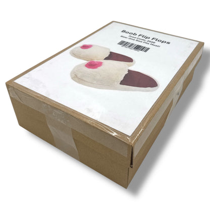 Pluche Boob Slippers – Grappige Foute Pluche Pantoffels - One Size Fits Most