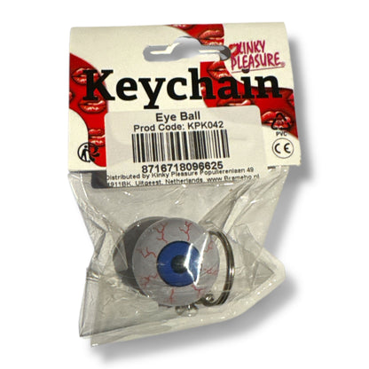 Oogbal Sleutelhanger – Blauw Bloeddoorlopen Oog