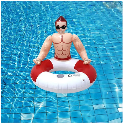 Opblaasbare Zwemband Bodybuilder – Met Spieren & Zonnebril