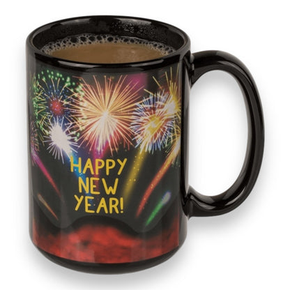 Keramische Mok met Thermisch Effect - Happy New Year | 470ml