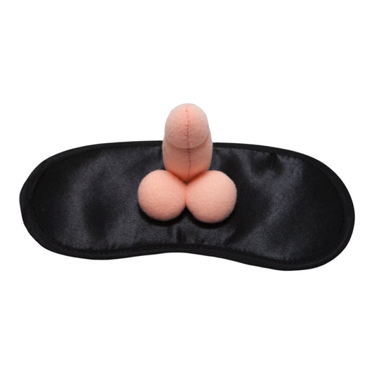 Grappige Oogmasker met Penis Design - Zwart en Huidkleur