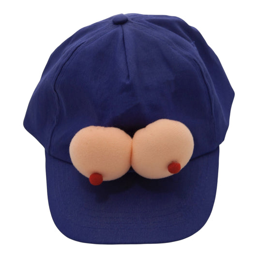 Grappige Pet met Borsten - Blauw - One Size